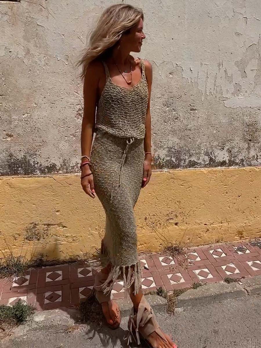 Lunimesd Sling Dress Two-piece Set