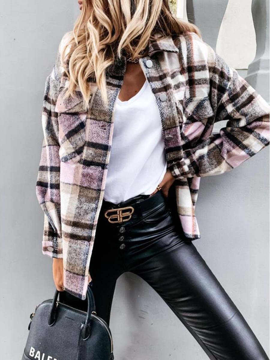 Lunimesd  Pumpkin Patches Plaid Jacket(warm)