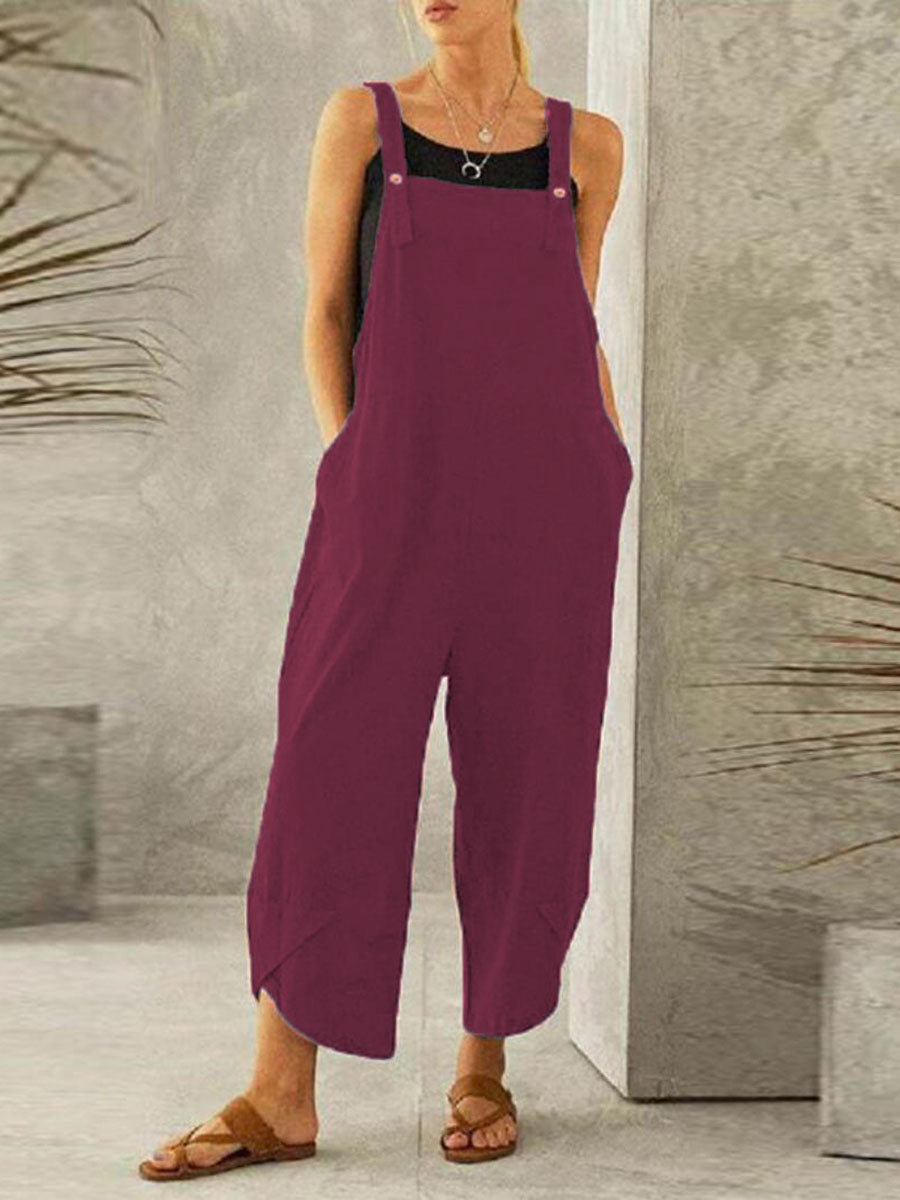 Lunimesd Solid Color Casual Nine-point Back Pants (8 Color)