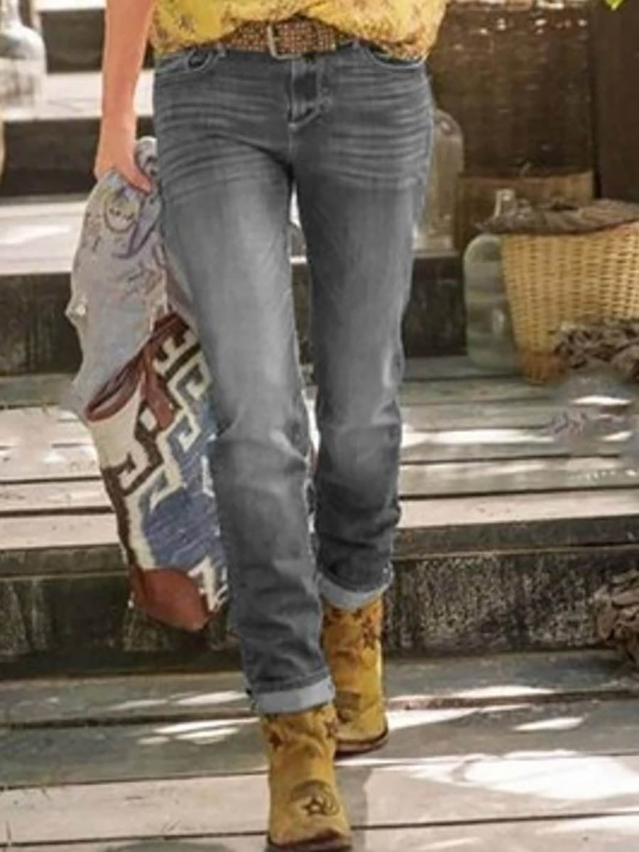 Straight Vintage Mid-Rise Jeans