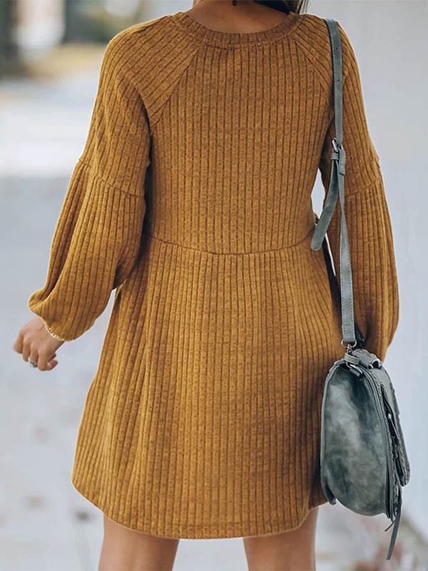 Lunimesd Knitted Long Sleeve Dress