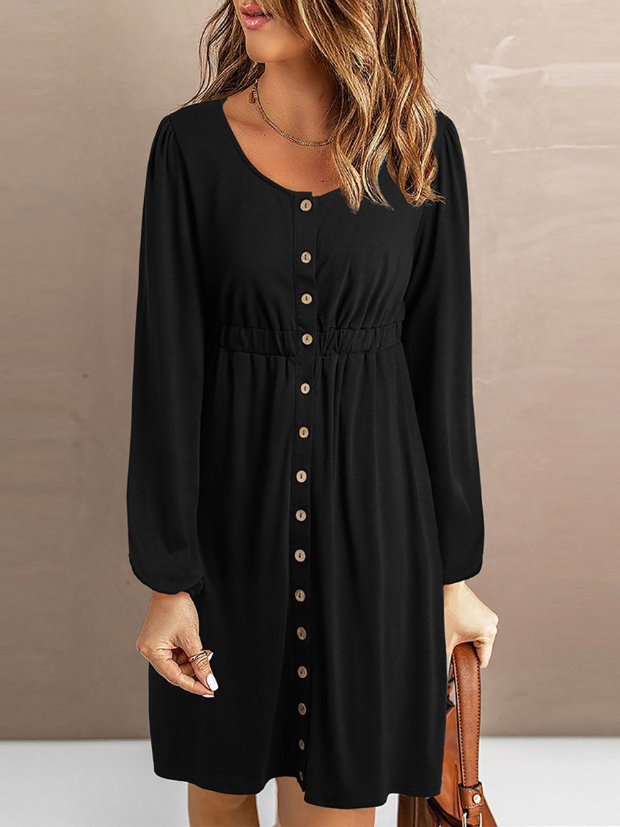Lunimesd Sexy V-Neck Waist-Length Sleeve Dress