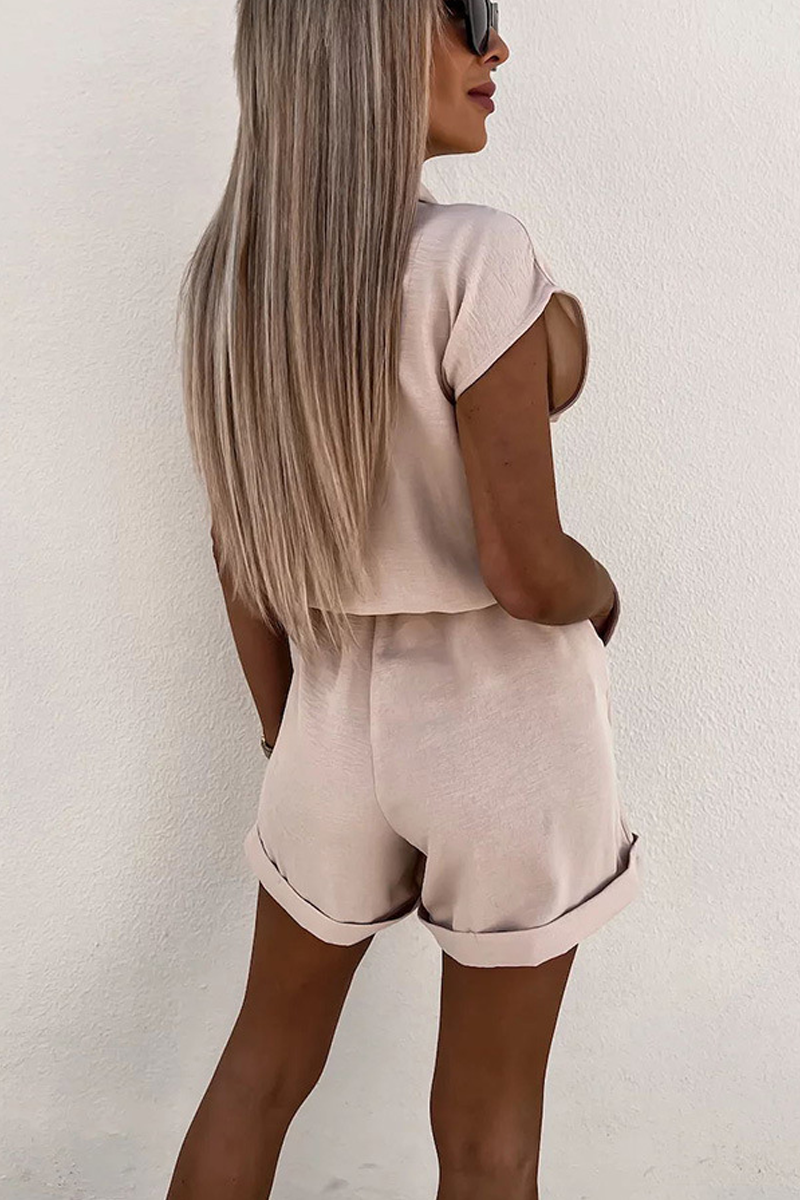 Lunimesd Cake For Breakfast Lapel Neck Romper