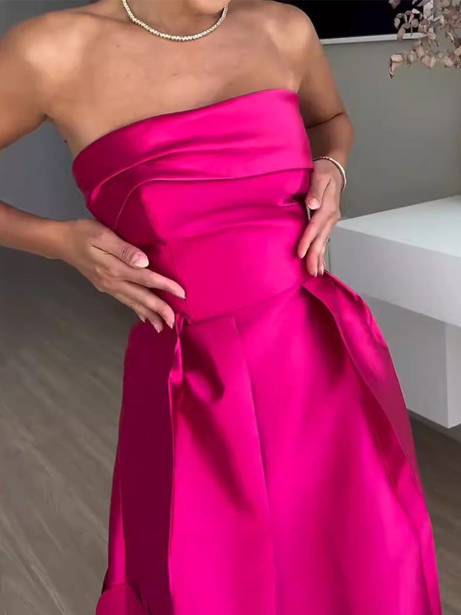 Orbit Flair Satin Gown