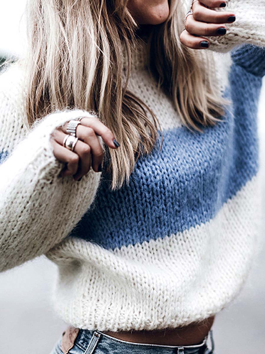 Lunimesd Round Neck Knitted Sweater