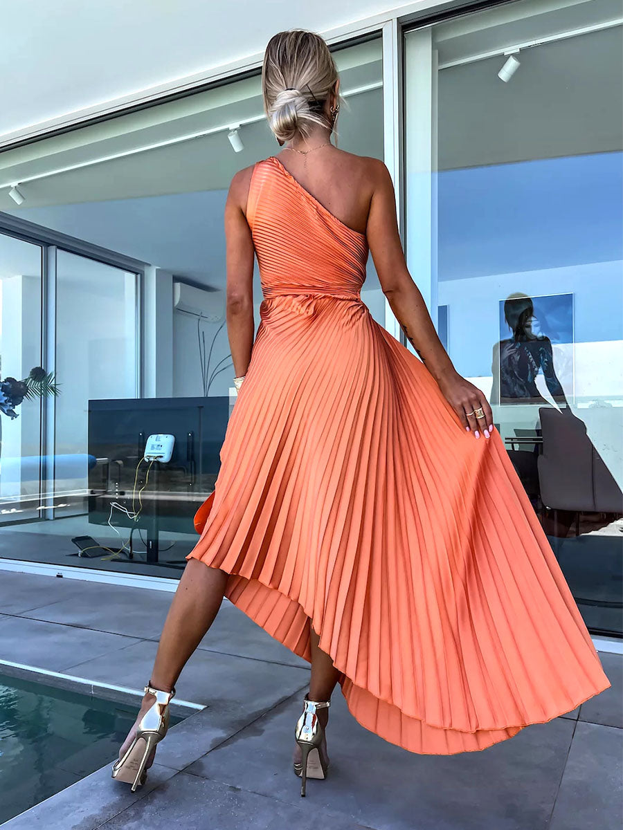 Poise Drape Pleated Dress