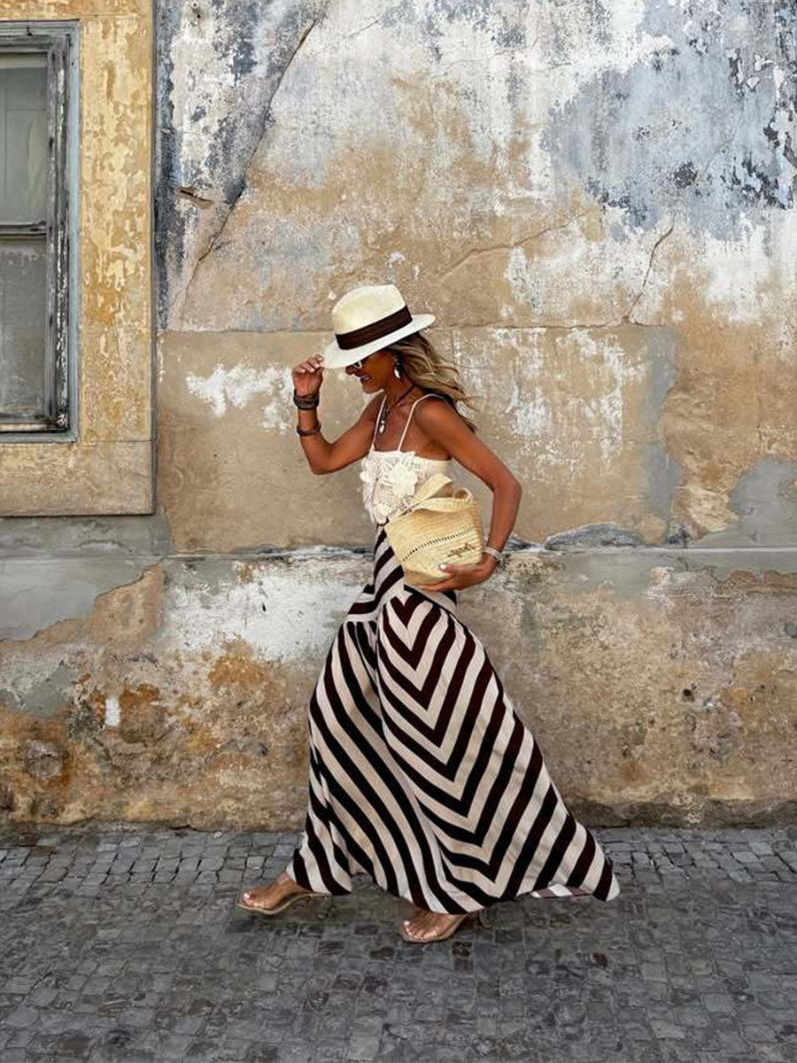 Flowy Stripe Summer Skirt