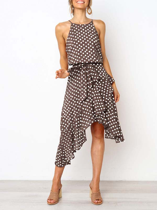 Lunimesd Irregular Polka Dot Dress