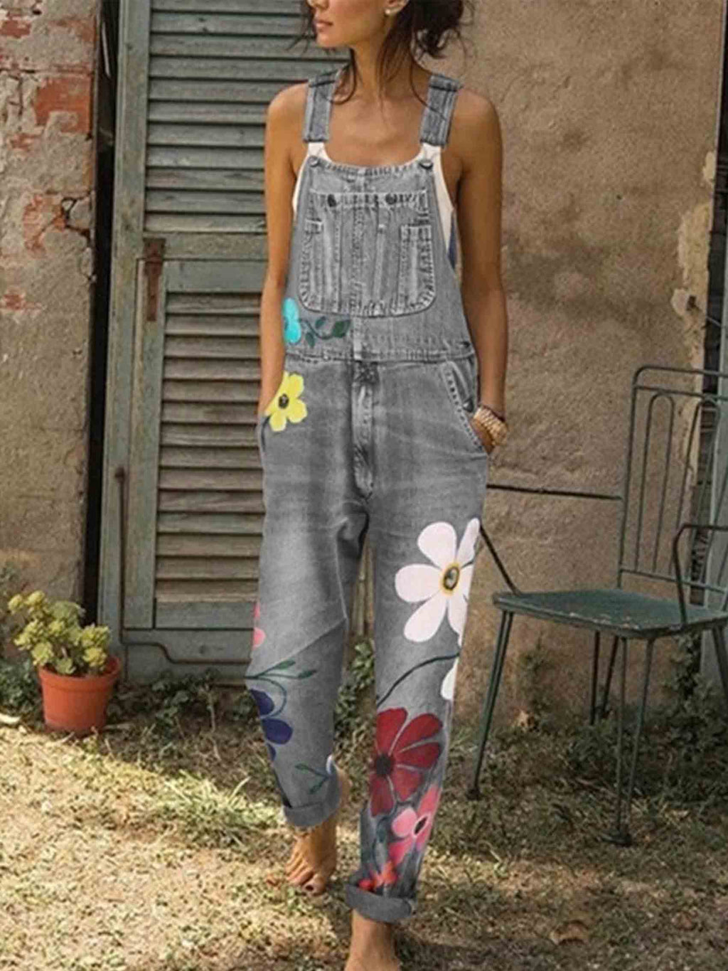 Lunimesd Flower Printed Jeans