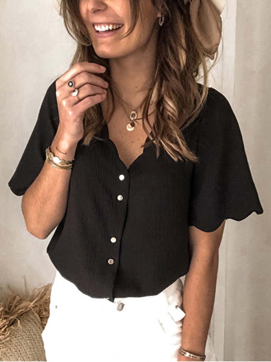 Lunimesd Button Short Sleeve Shirt