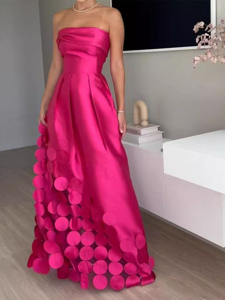 Orbit Flair Satin Gown