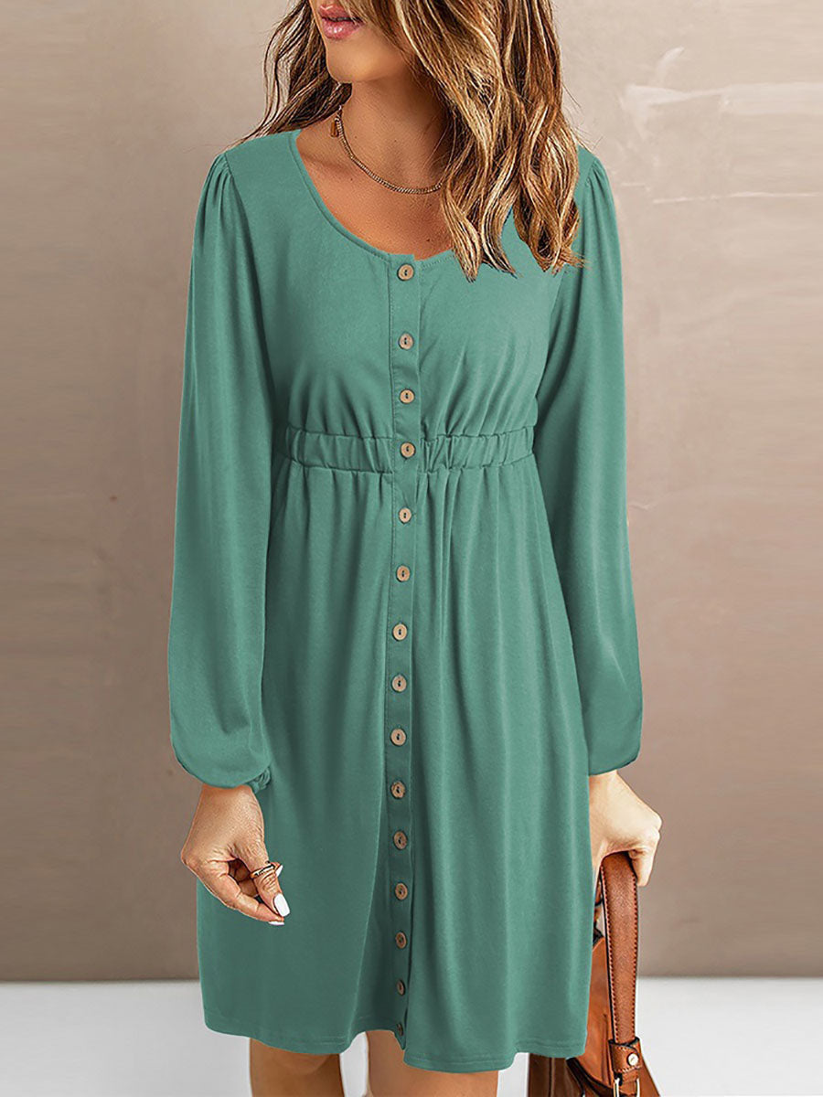 Lunimesd Sexy V-Neck Waist-Length Sleeve Dress
