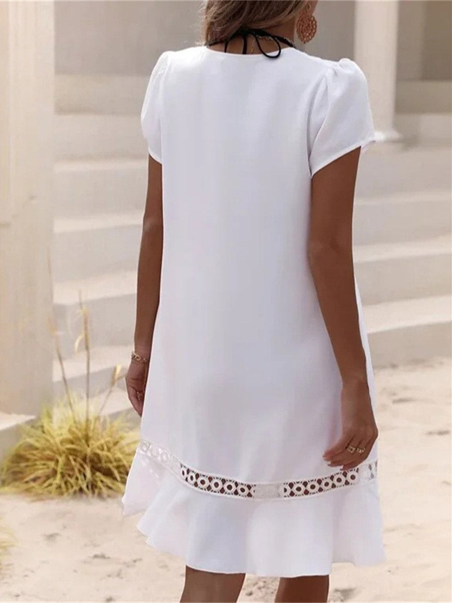 Lunimesd Solid Color Dress