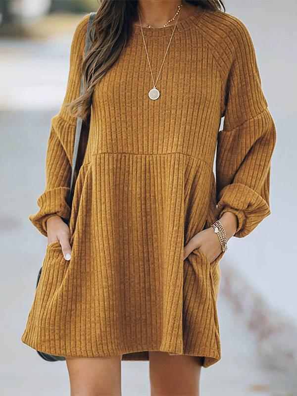 Lunimesd Knitted Long Sleeve Dress