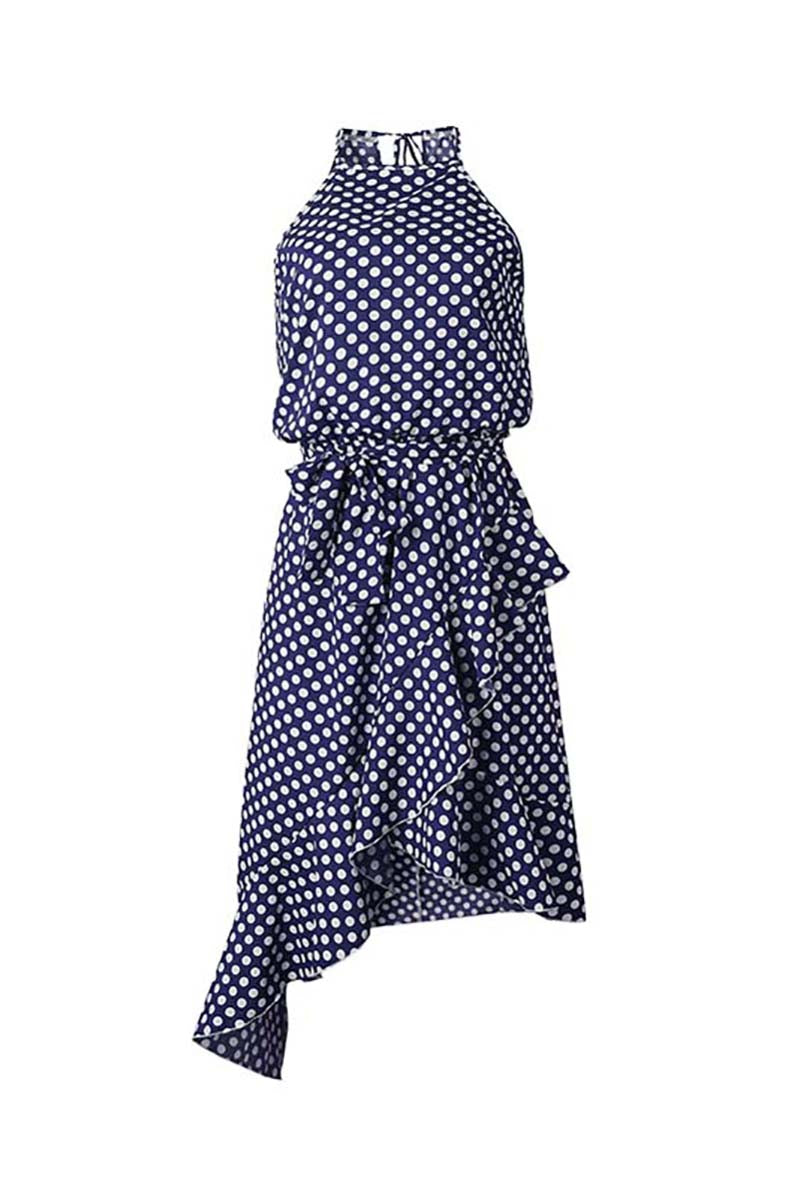 Lunimesd Irregular Polka Dot Dress