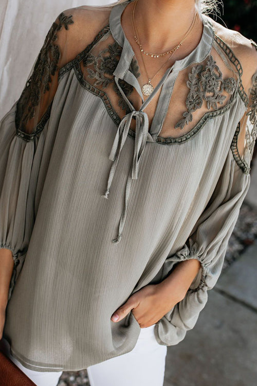 Lunimesd Sweet Love Floral Embroidery Shirt - 3 Colors