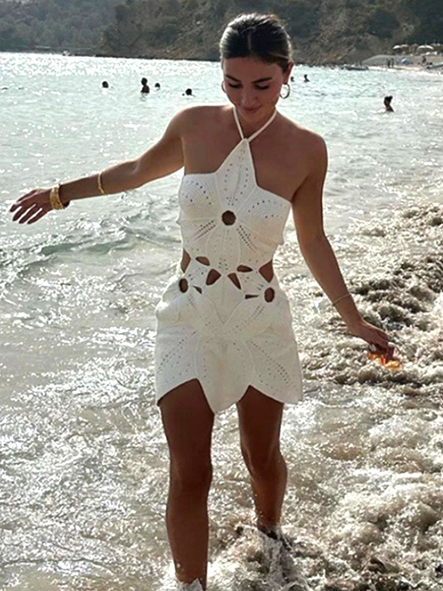 Starburst Cutout Knit Dress