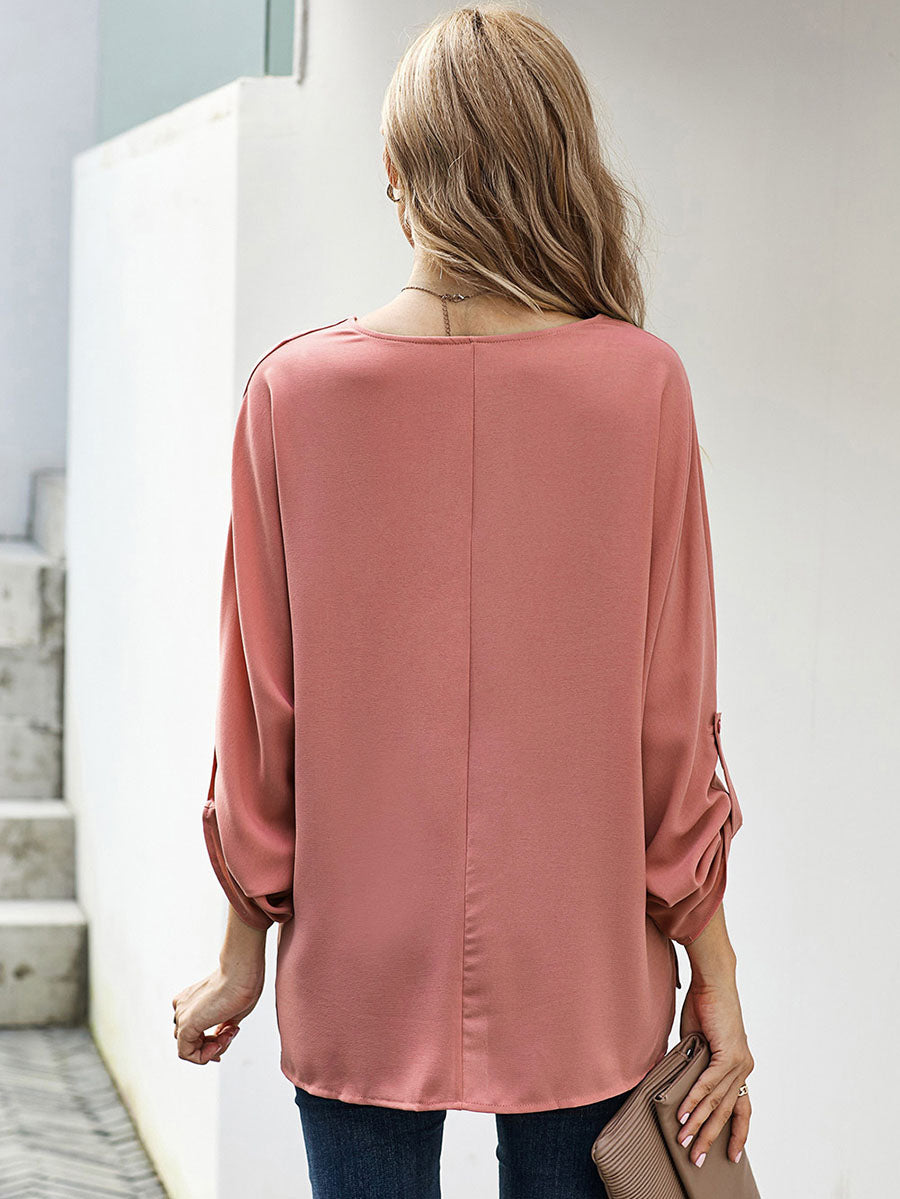 Lunimesd Sexy V-Neck Loose Long-Sleeved Tops (7 colors)