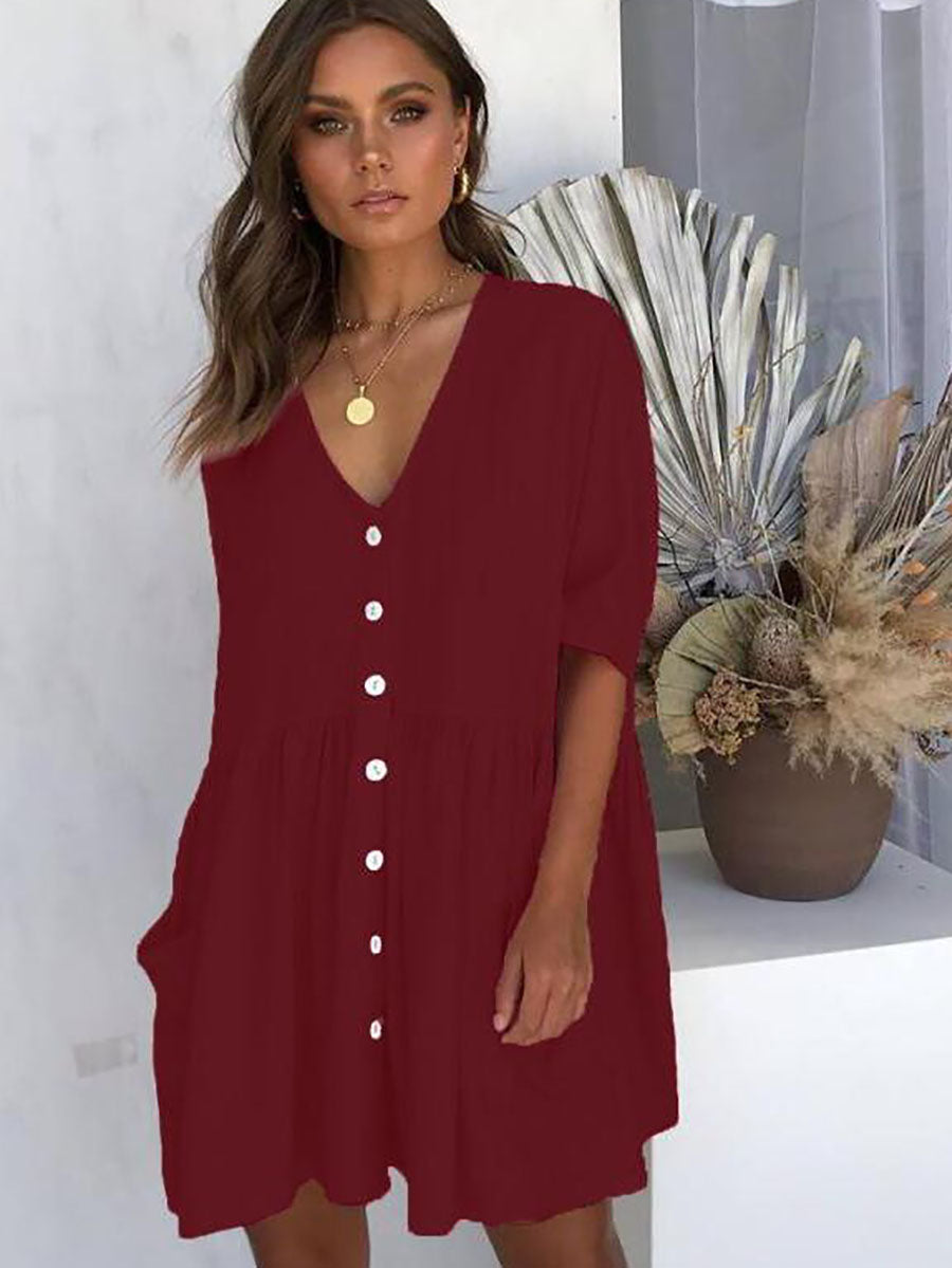 Lunimesd Button Dress