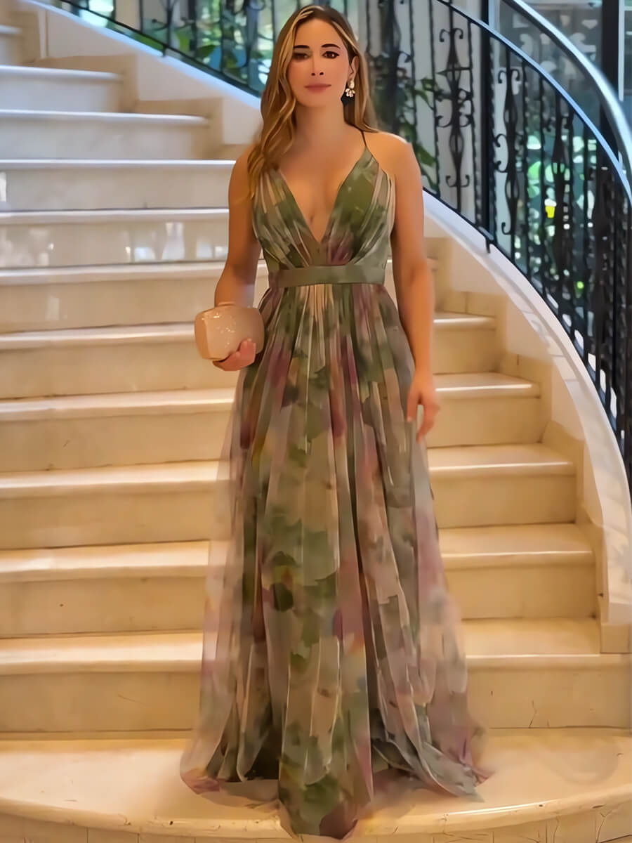 WhisperGlam Chiffon Maxi Dress