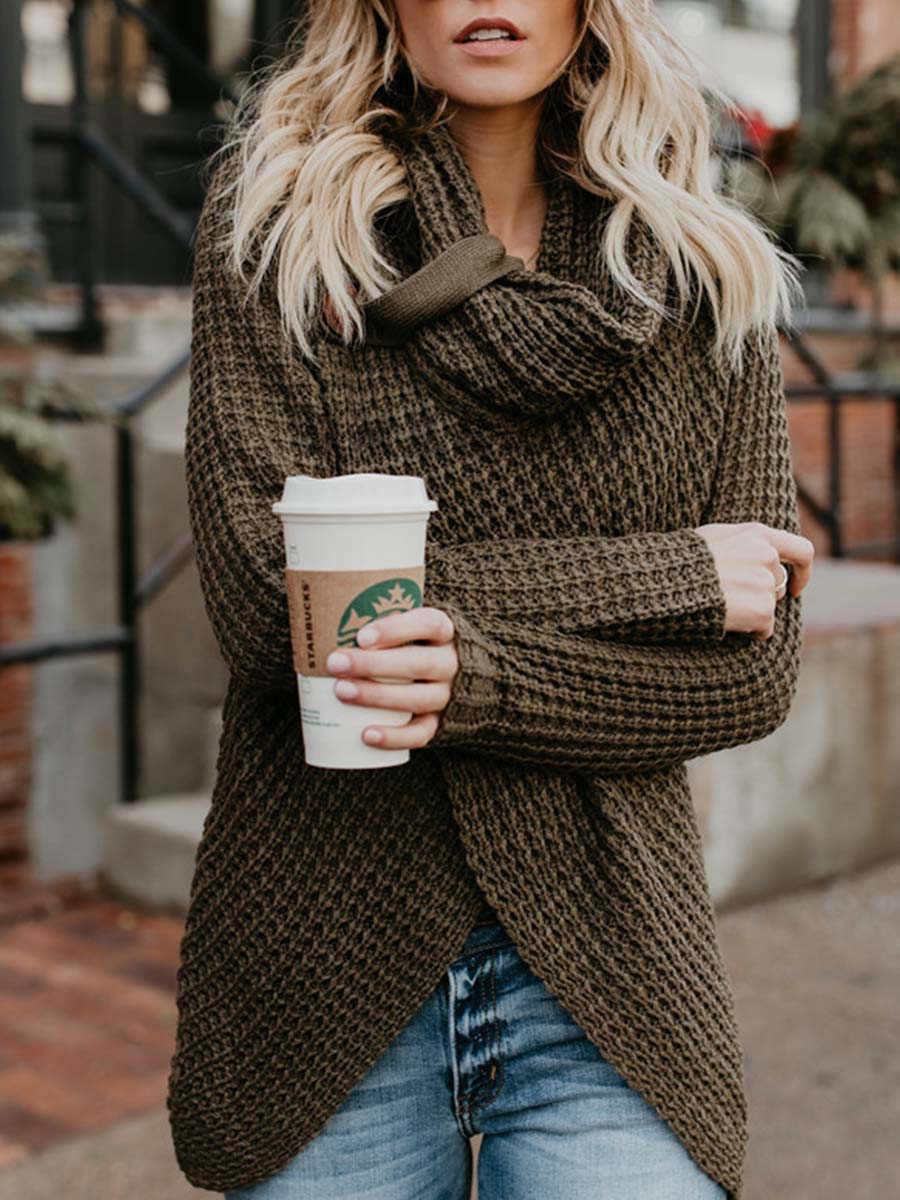 Lunimesd Irregular Winter Shawl Sweater