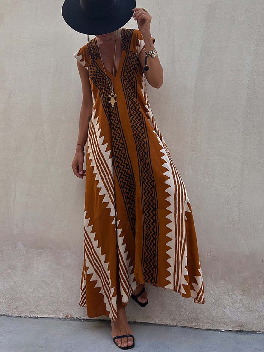 V-Neck Loose Fitting Dress