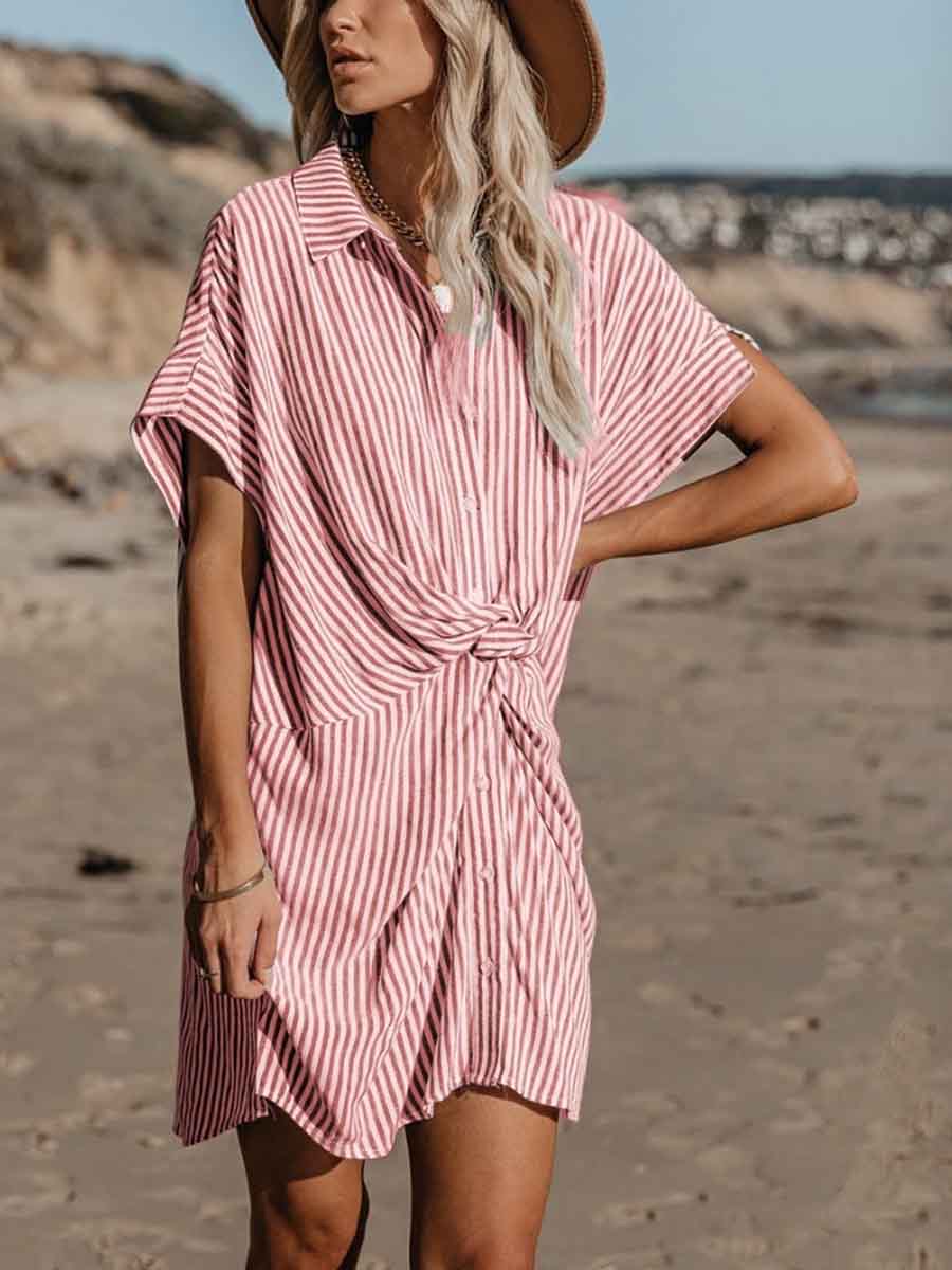Lunimesd Knot Striped Dress