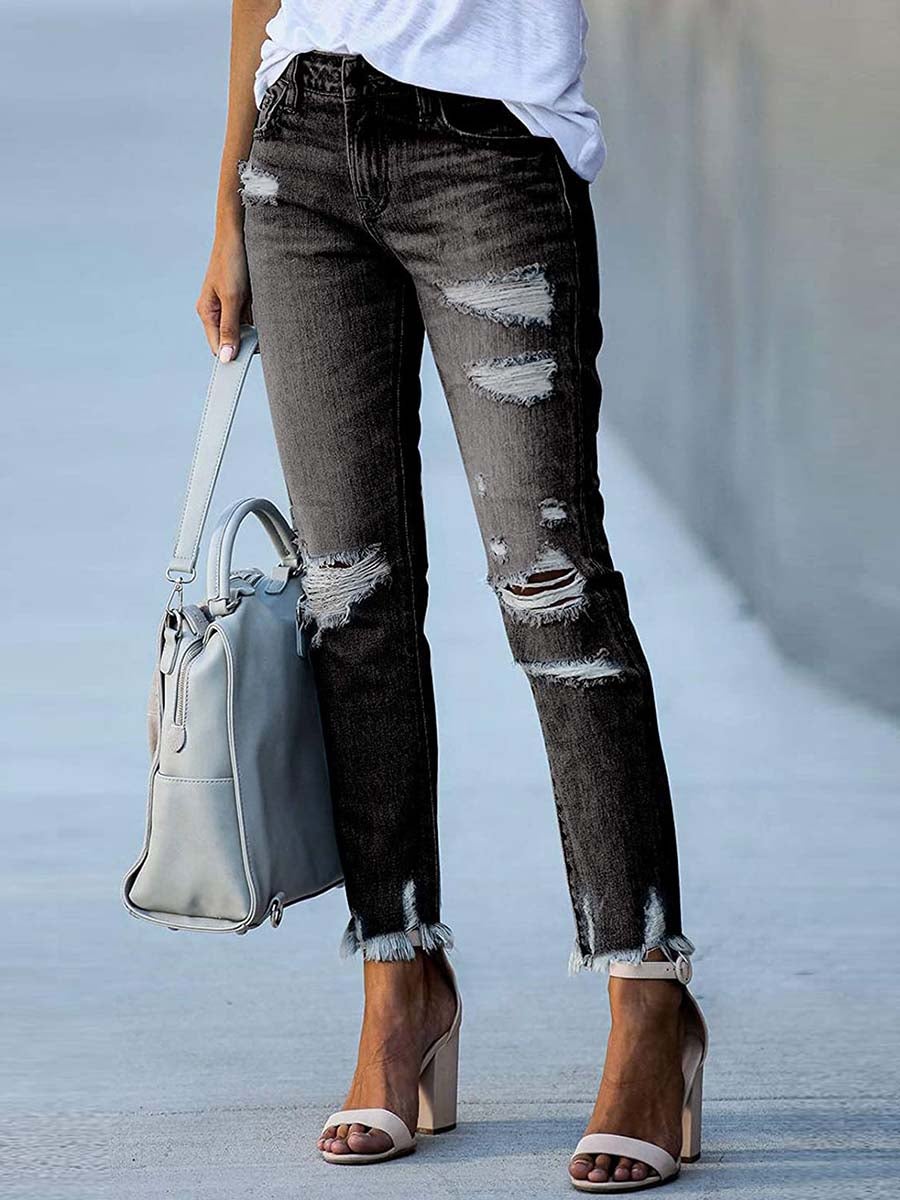 Lunimesd Slim Fit Ripped Jeans (3 colors)
