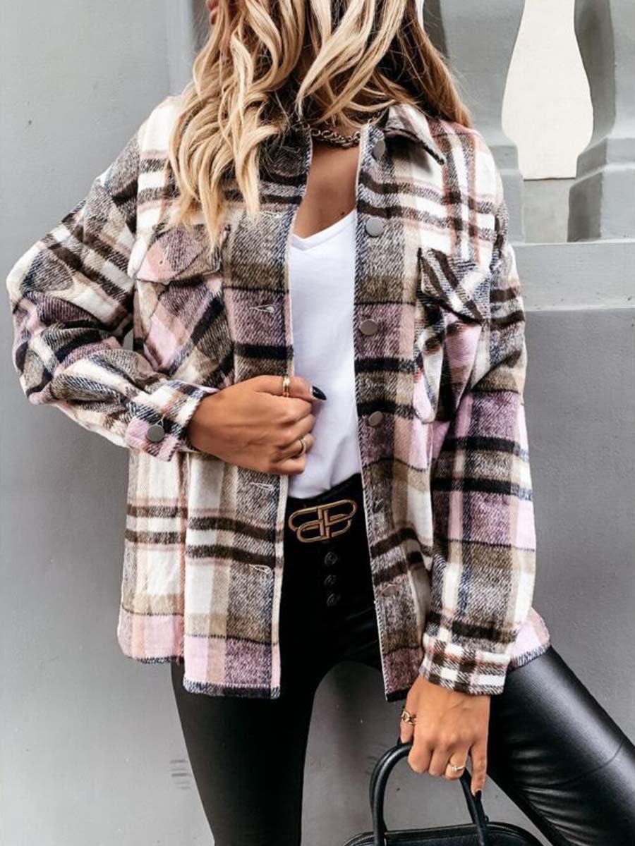 Lunimesd  Pumpkin Patches Plaid Jacket(warm)