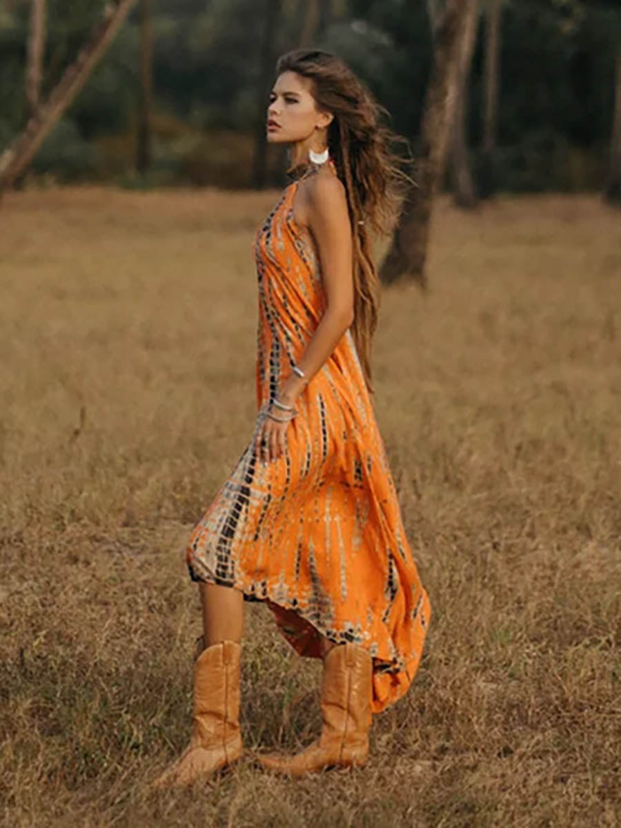 Lunimesd V-Neck Printed Camisole Dress