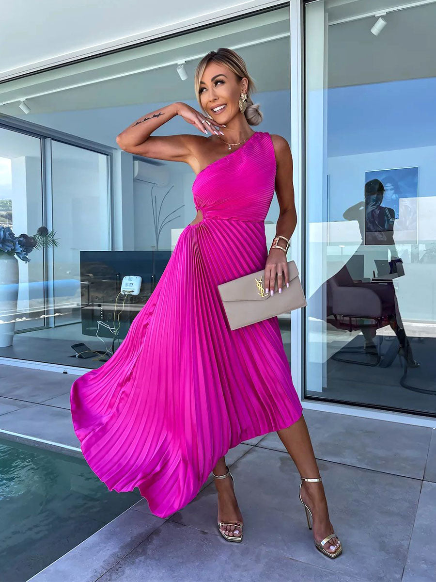 Poise Drape Pleated Dress