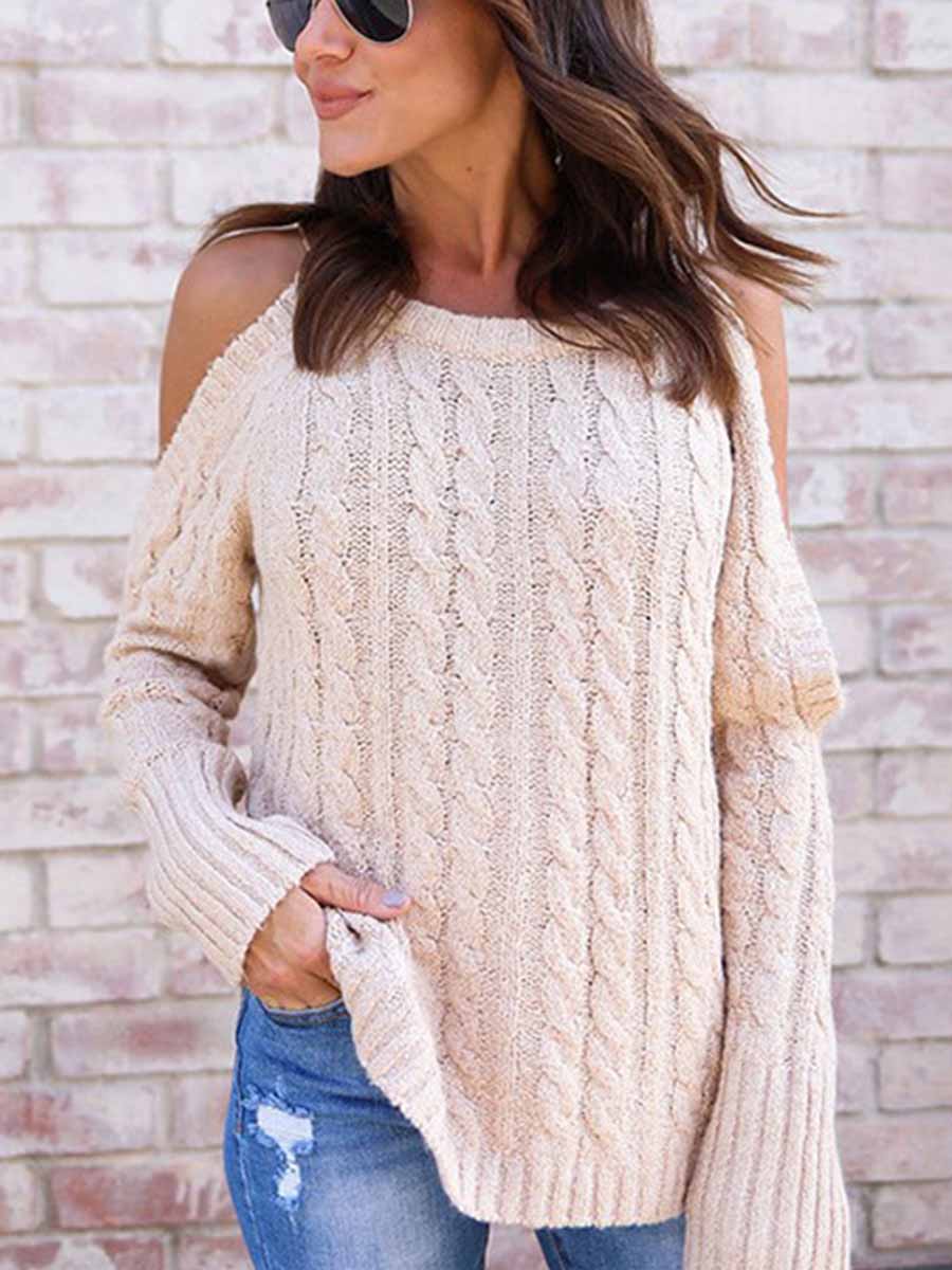 Lunimesd Strapless Twist Sweater