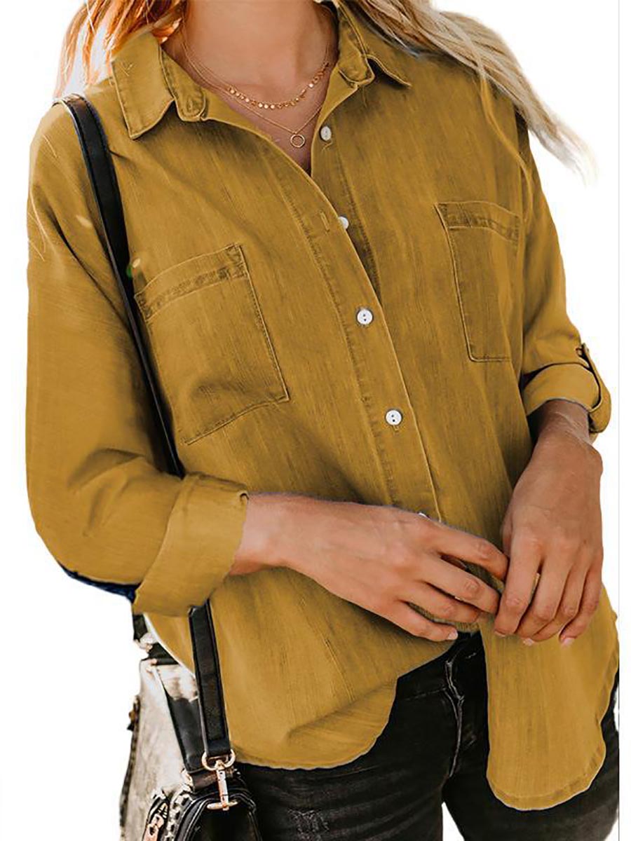 Lunimesd Loose Long-Sleeved Casual Blouse (8 colors)