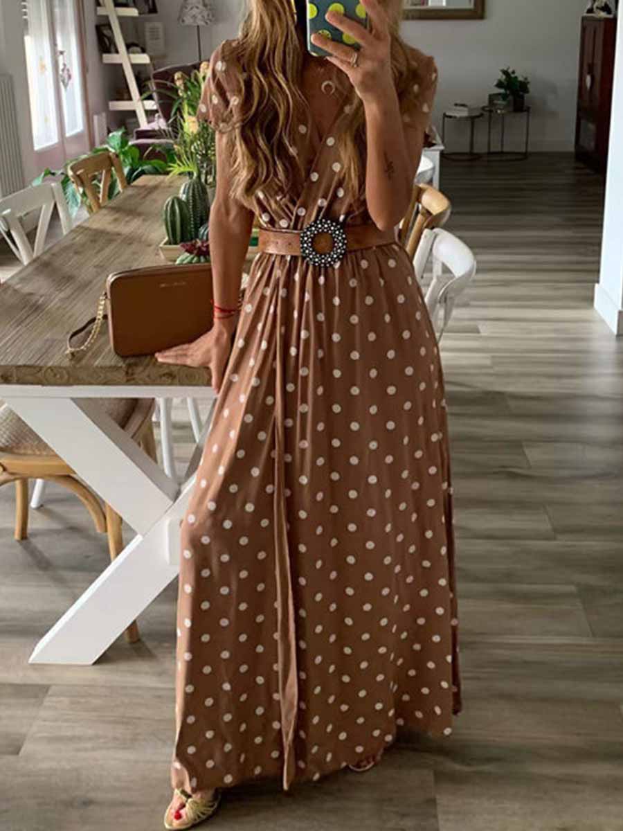 Lunimesd Polka Dot Long Dress