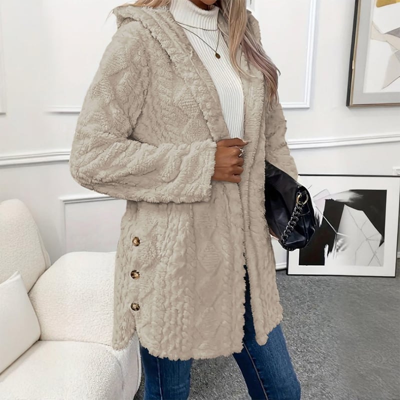 WOMEN'S HOODED CARDIGAN COAT