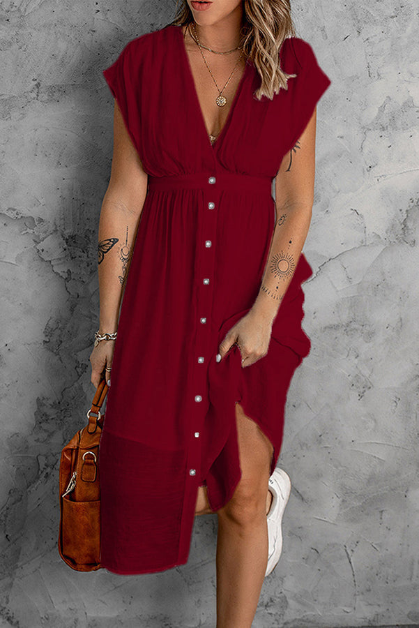 Lunimesd Bubbles At Brunch Button Up Midi Dress