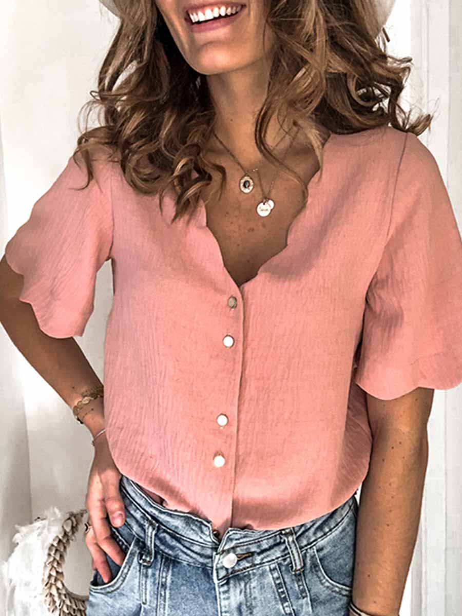 Lunimesd Button Short Sleeve Shirt