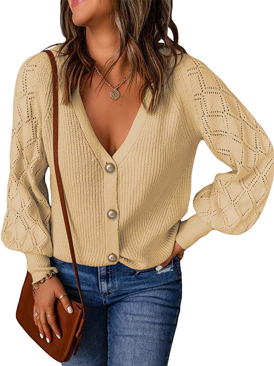 Lunimesd Solid Color Loose Puffy Sleeve Sweater (5 colors)