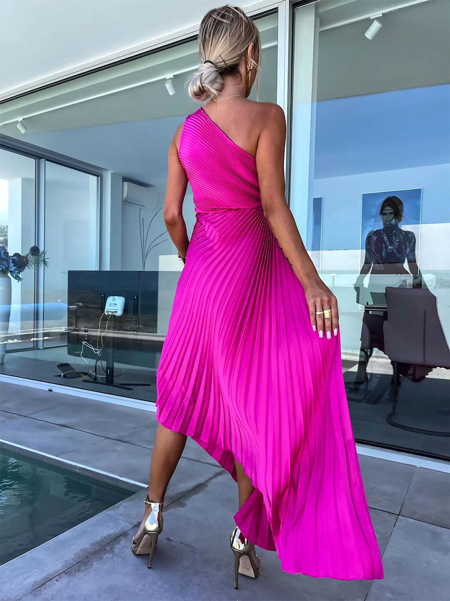 Poise Drape Pleated Dress