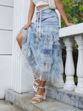 Denim Dreams Mesh Skirt