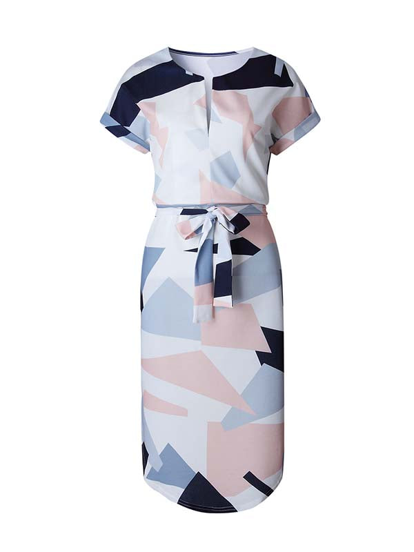 Lunimesd Trendy Printed Asymmetrical Dress