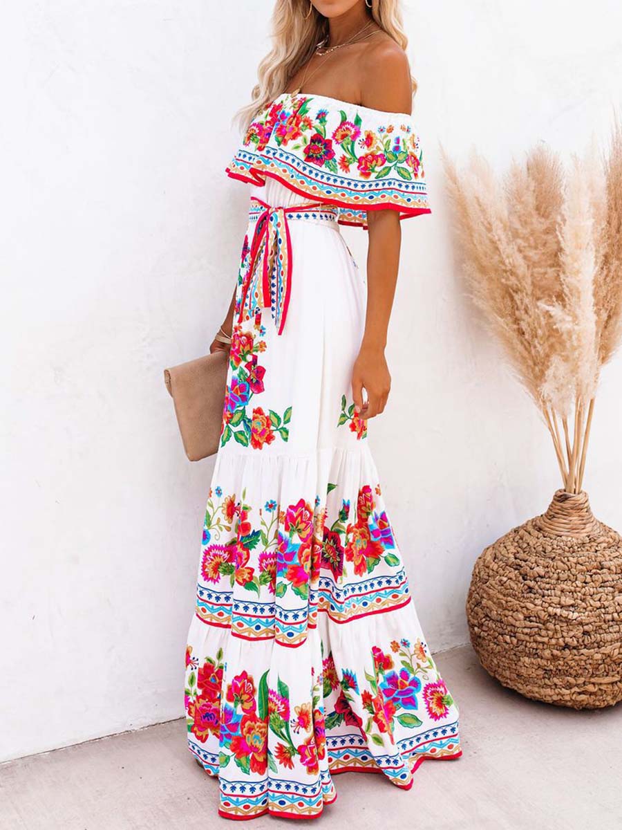 One Shoulder Maxi Dress