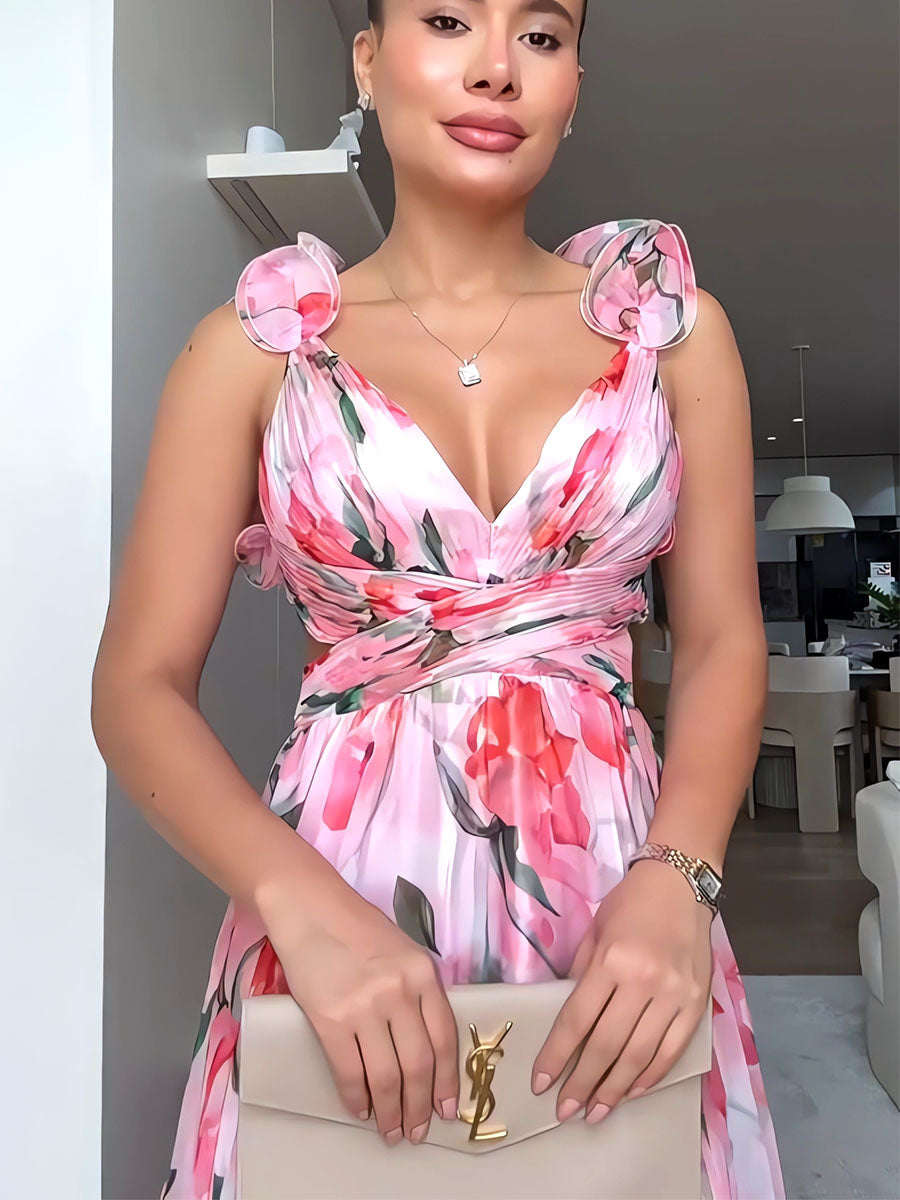 Blossom Lace-Up Dress