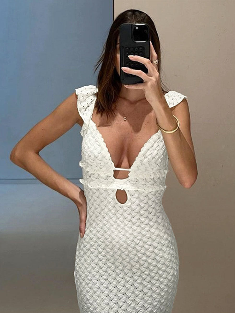 Sunbraid Cutout Knit Dress