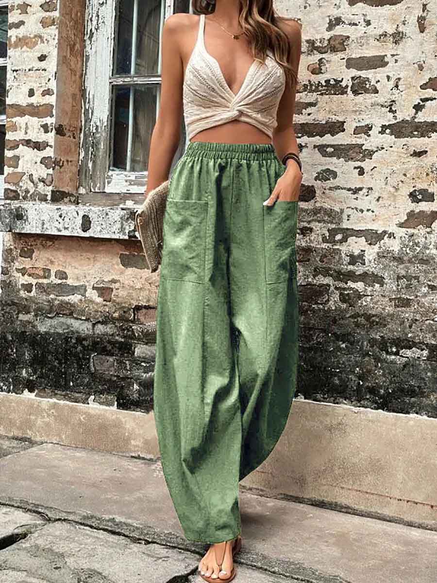 Lunimesd Solid Color Pocket Casual Pants (11 Colors)