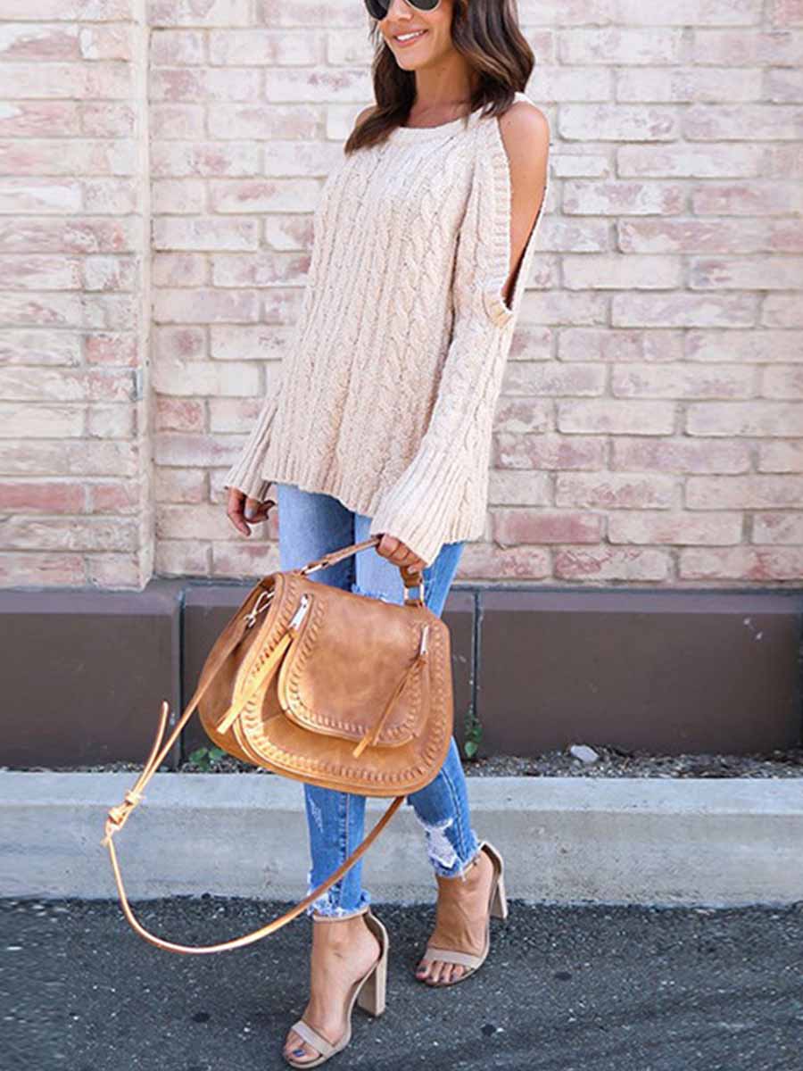 Lunimesd Strapless Twist Sweater