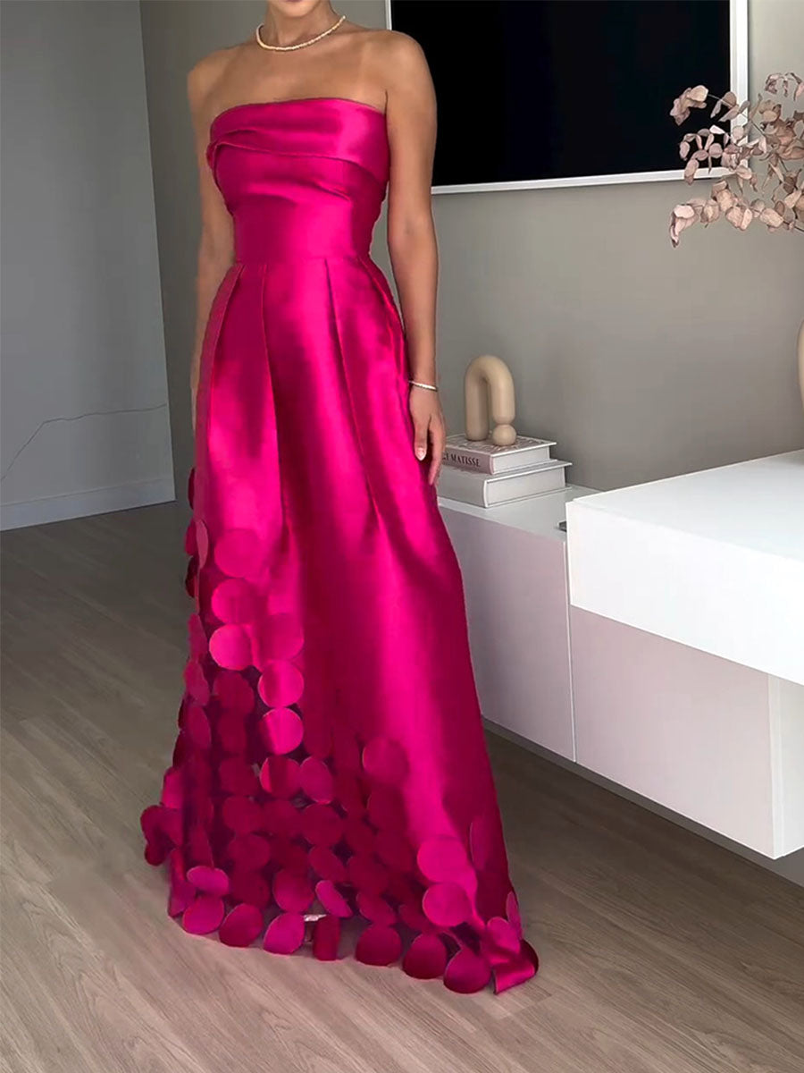 Orbit Flair Satin Gown