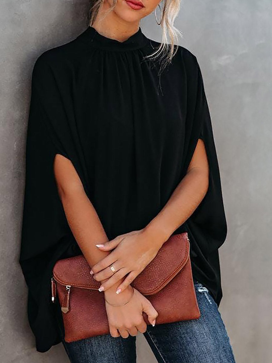 Lunimesd Fashion Loose Bat Sleeve Round Neck Shirt (7 colors)