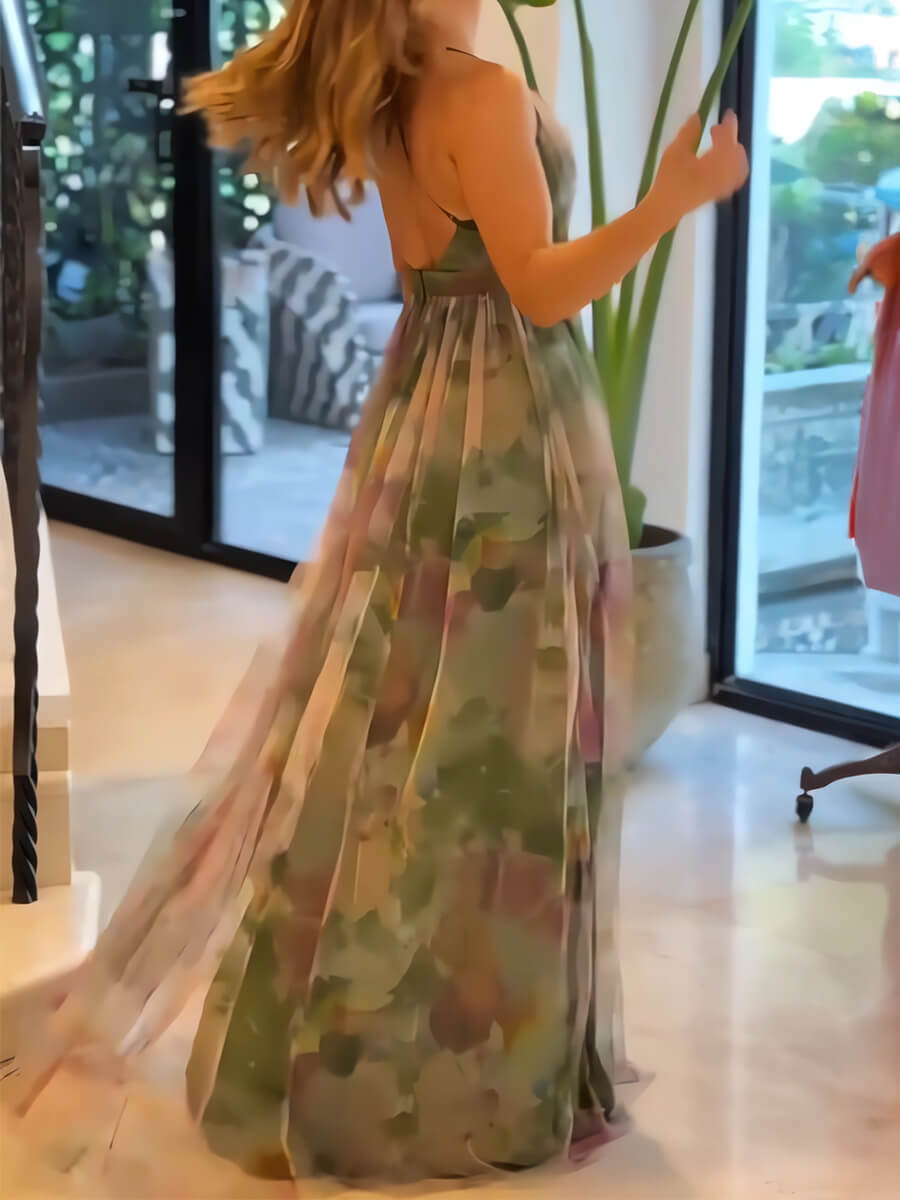 WhisperGlam Chiffon Maxi Dress