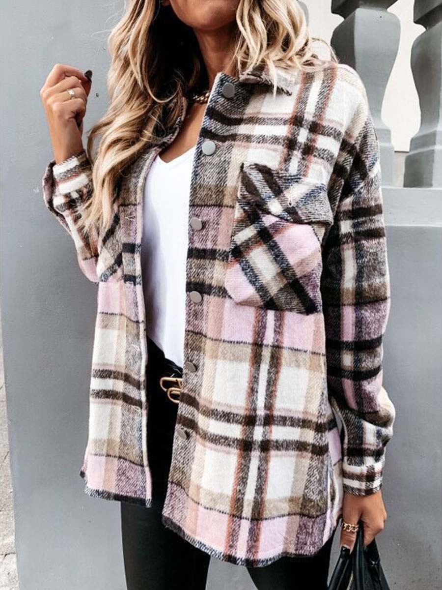Lunimesd  Pumpkin Patches Plaid Jacket(warm)